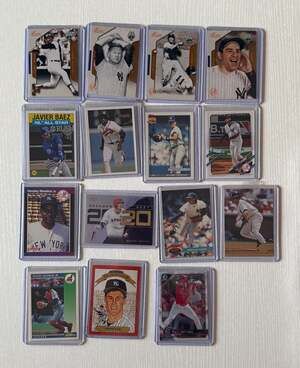 Assorted Vintage and Modern Baseball Trading Cards Lot of 14